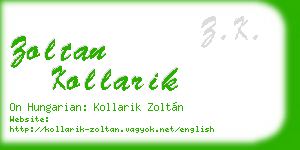 zoltan kollarik business card
